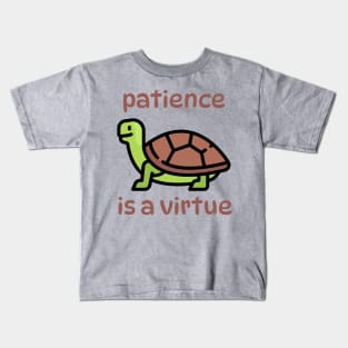 Patience is a Virtue Turtle on the Move Kids T-Shirt